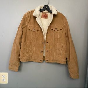coffee levis jacket